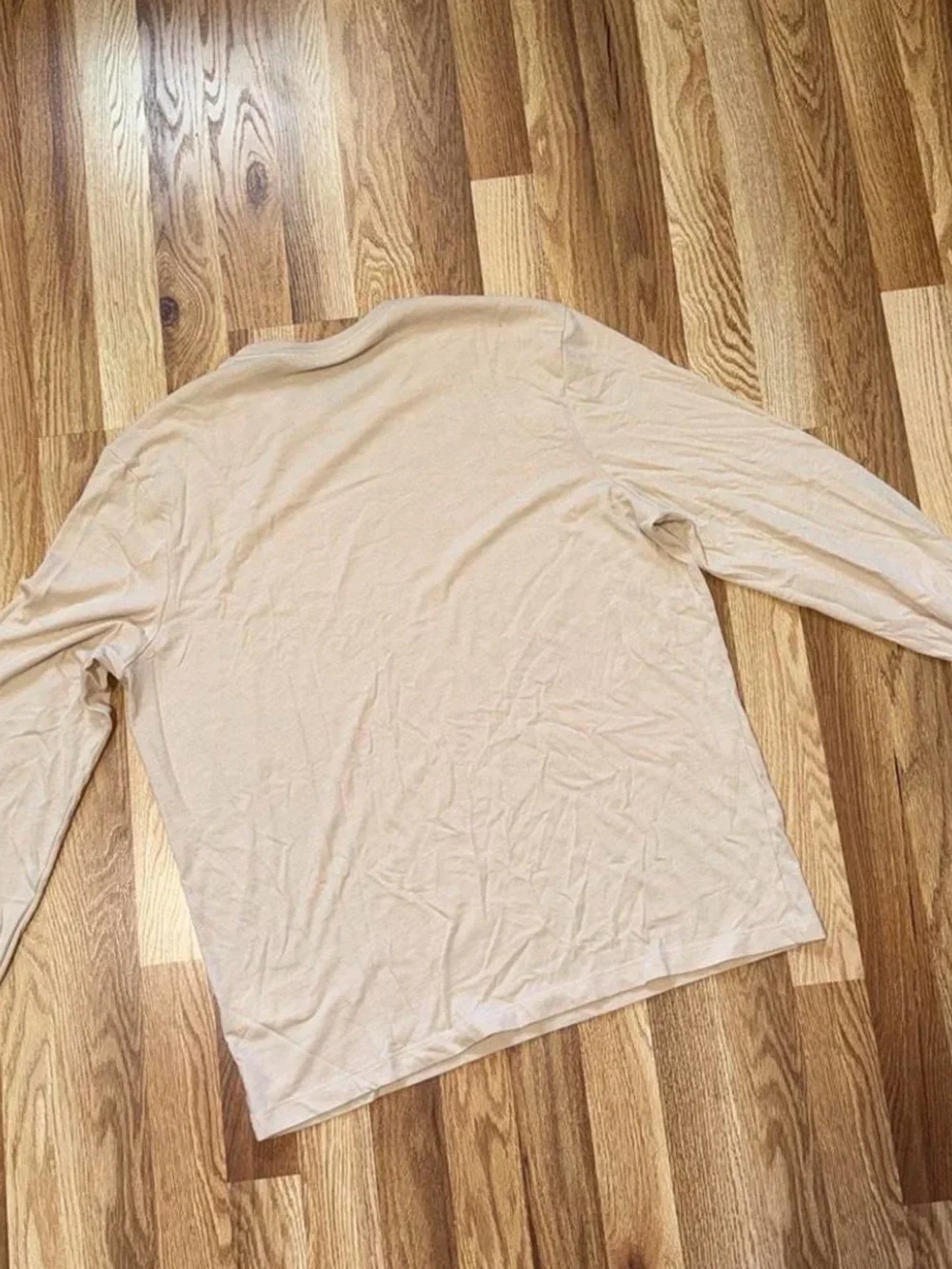 Men's Long-Sleeve Crew Neck Shirt - Cream